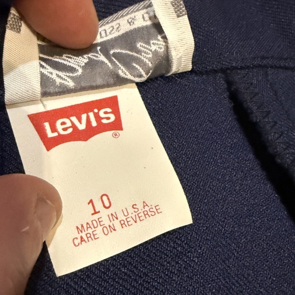 Bend Over Levi Strauss Navy Blue Sz 10 Petite NWT Vintage USA Trousers office - Picture 4 of 13